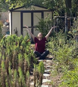 Johanna in the garden